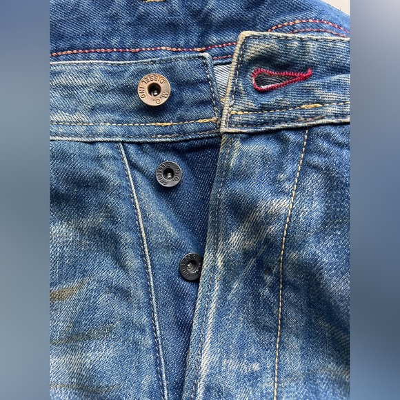 Diesel PREETO 32W Blue Jeans Flared Wide Leg Mens Faded Distressed Wash 00796 - Picture 13 of 14